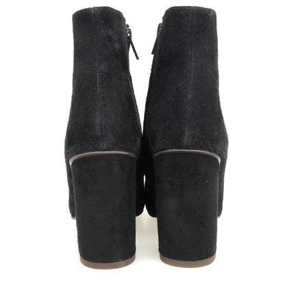 Excellent Condition Suede Ribbon Design Boots Shoes Women's Black 36 1/2 SB31073A Shoes 36 1/2 Women's