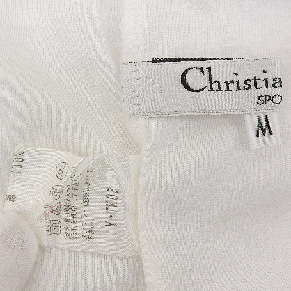 Christian Dior Sports Beautiful Cotton Short Sleeve T-Shirt Top for Women White M Q7K0305 Tops