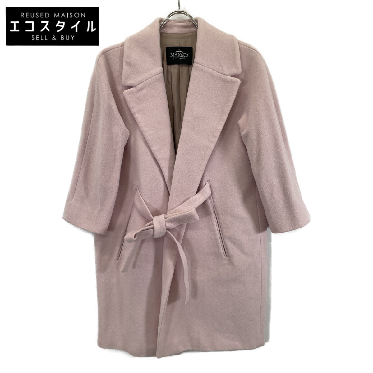 Domestic genuine K0140914 Pure Wool Belted Coat F40/CH38 for women