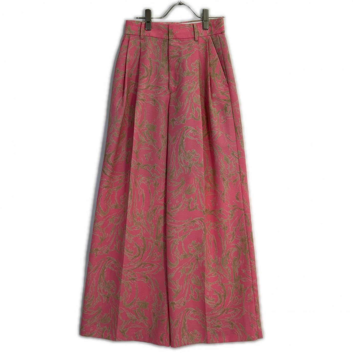 IRENE 25S88005 Pink All-Over Pattern Wide Pants Bottoms