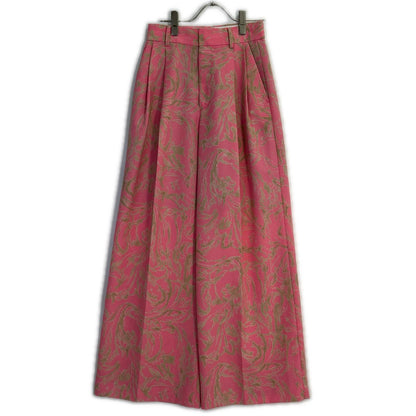 IRENE 25S88005 Pink All-Over Pattern Wide Pants Bottoms