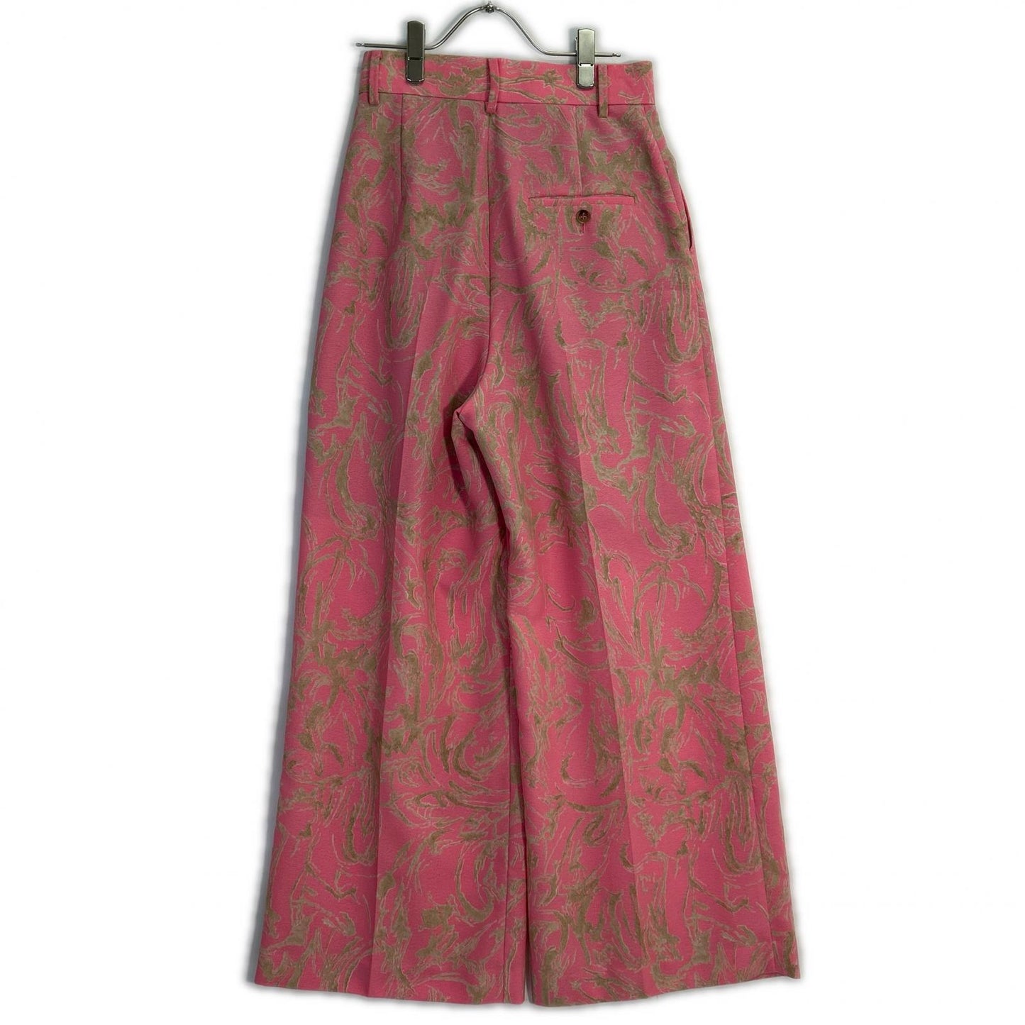 IRENE 25S88005 Pink All-Over Pattern Wide Pants Bottoms