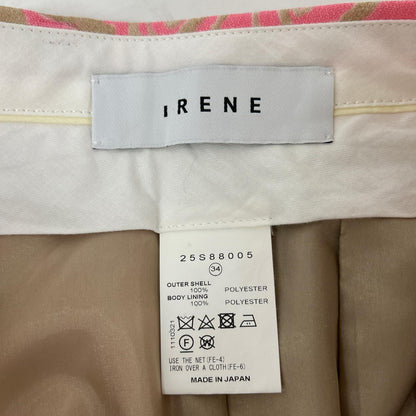 IRENE 25S88005 Pink All-Over Pattern Wide Pants Bottoms