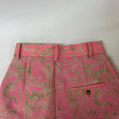IRENE 25S88005 Pink All-Over Pattern Wide Pants Bottoms