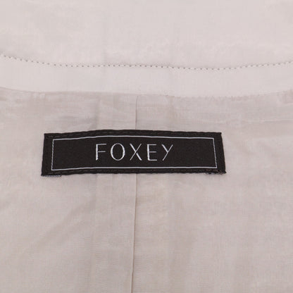 FOXEY フォクシー 【新品同様/25年製】45486 TWEED FETE フロントファスナー ノースリーブ ワンピース