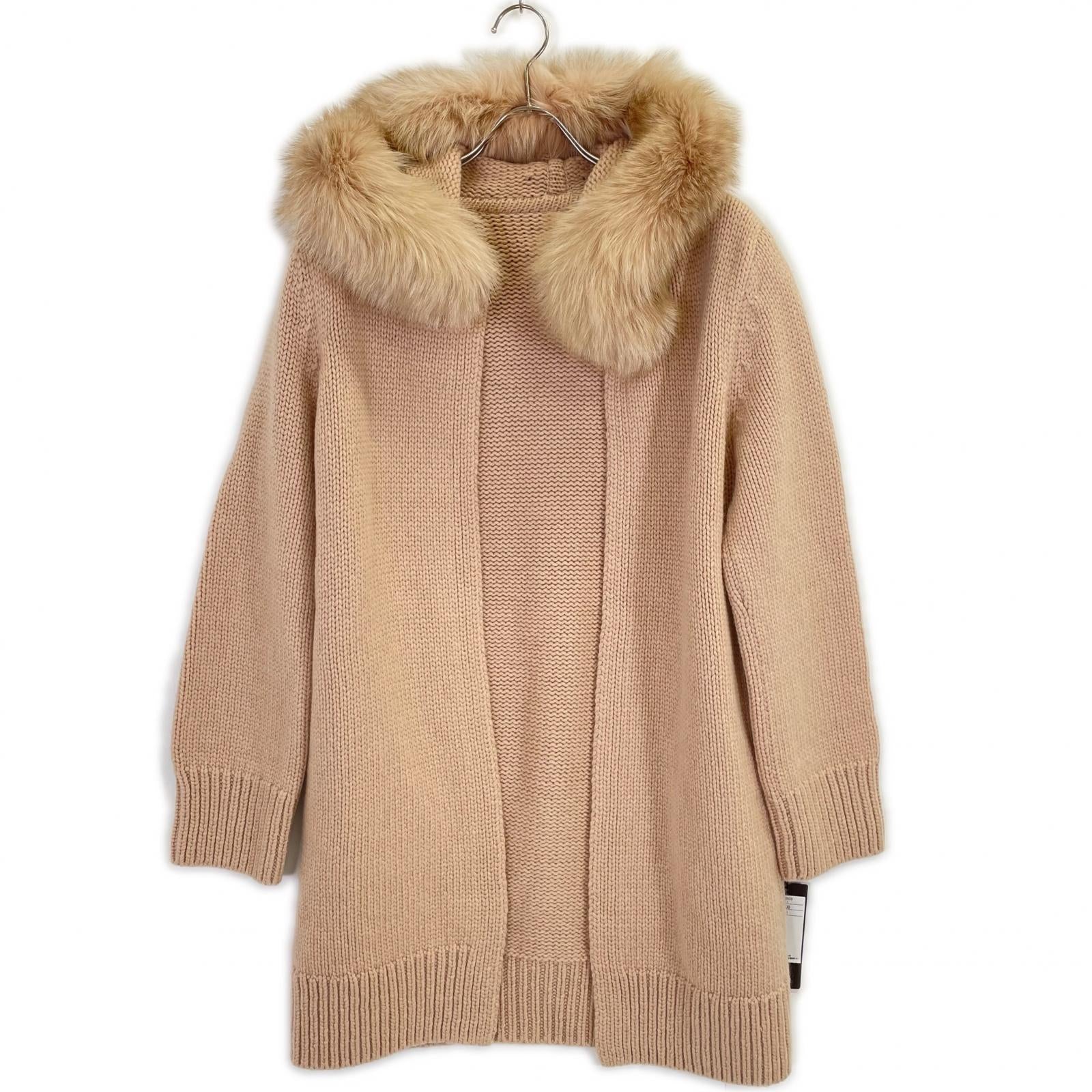 FOXEY 38516 Pink Beige Fox Solei Knit Coat F