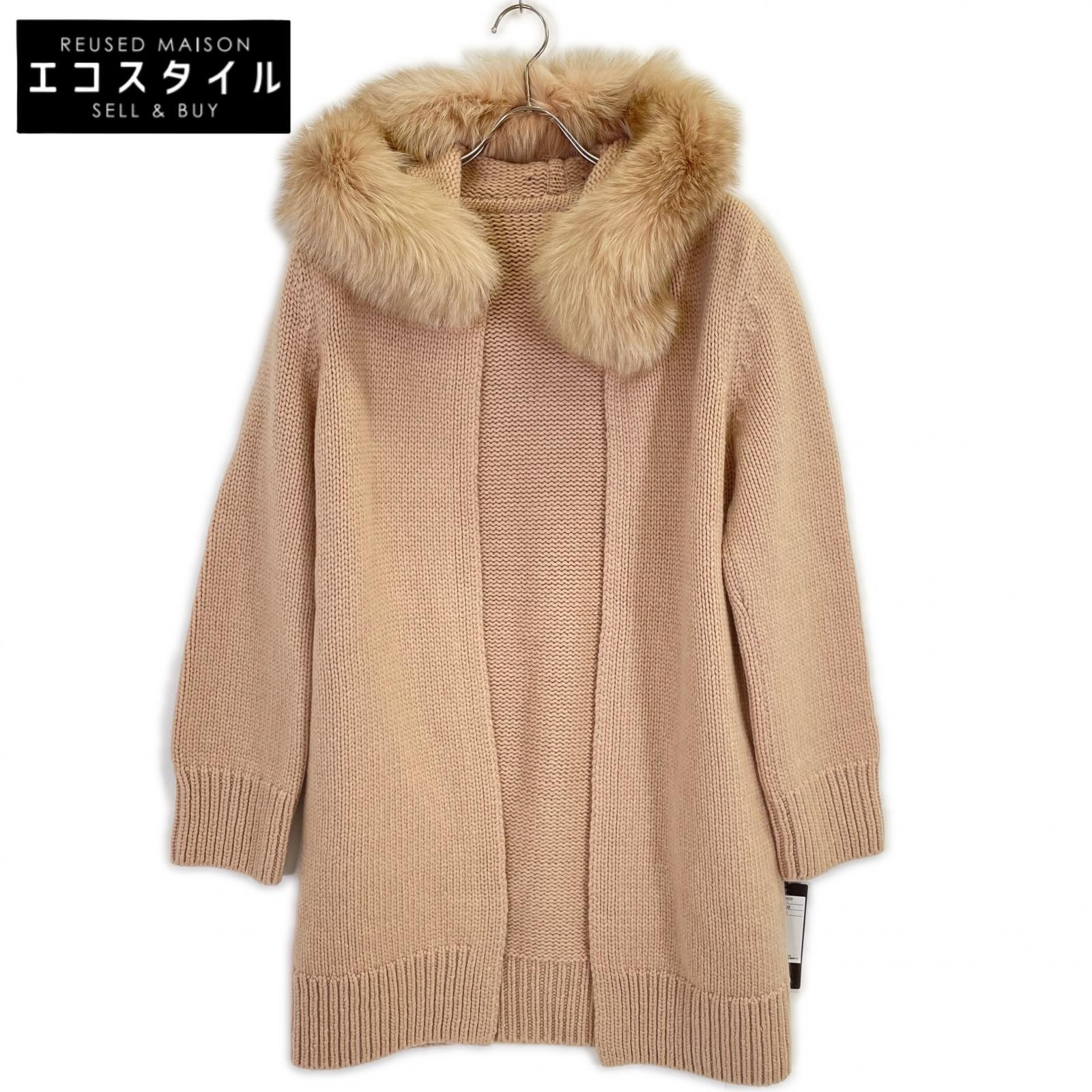 FOXEY 38516 Pink Beige Fox Solei Knit Coat F