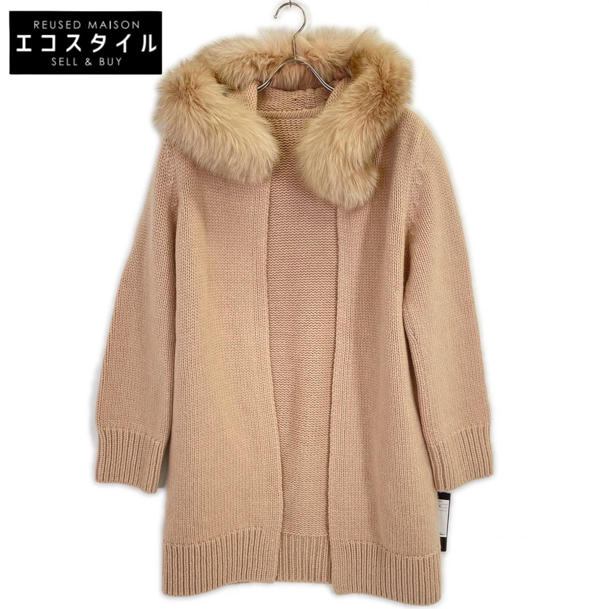 FOXEY 38516 Pink Beige Fox Soleil Knit Coat