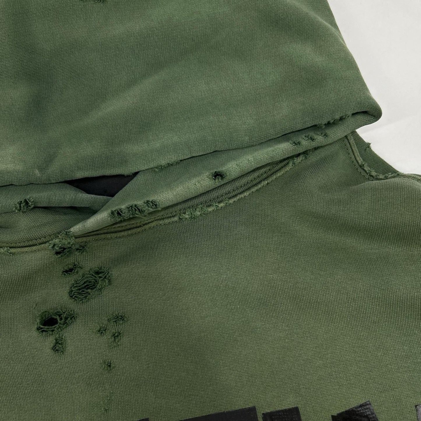 BALENCIAGA バレンシアガ 23年製 744441 カーキ Tape Type Ripped Pocket Hoodie トップス
