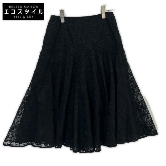 ADEAM Adeam 24SS 44568 Black Flared Skirt with Embroidery Skirt