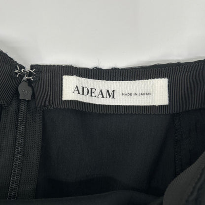 ADEAM アディアム 24SS 44568 ブラック フレアスカート 刺繍 スカート