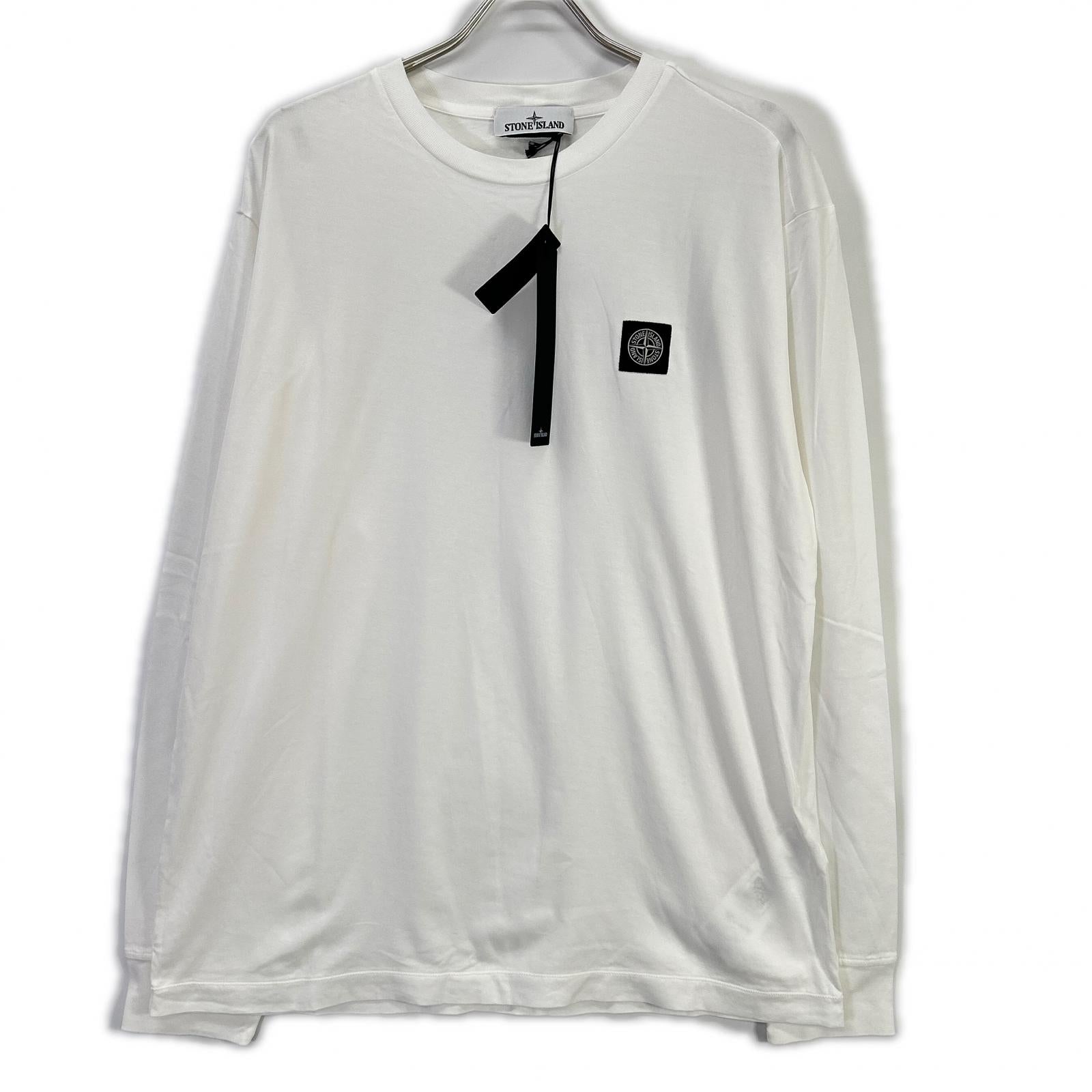 STONE ISLAND ストーンアイランド 791522713 ホワイト カットソー クルーネックTシャツ アイコンロゴパッチ トップス