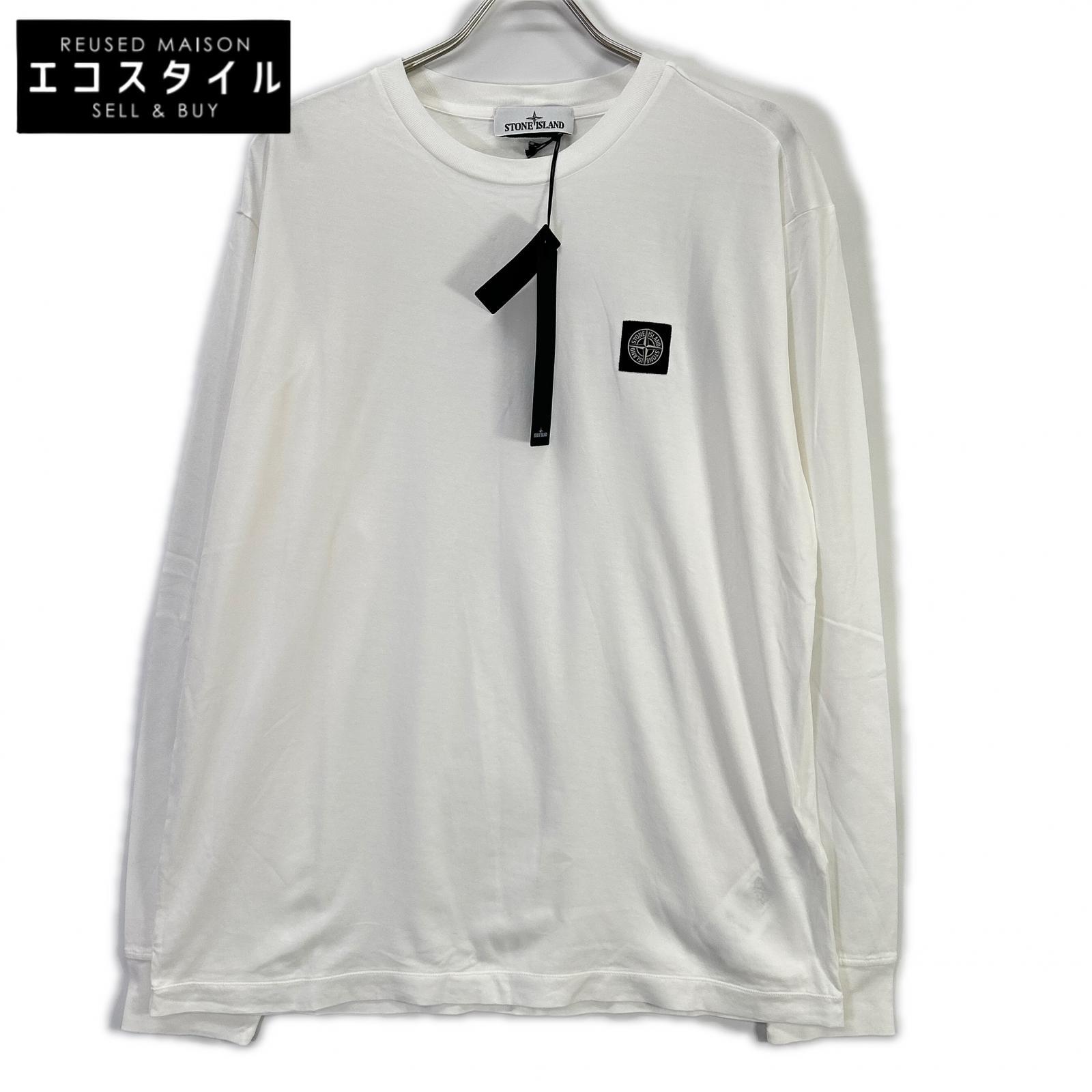 STONE ISLAND ストーンアイランド 791522713 ホワイト カットソー クルーネックTシャツ アイコンロゴパッチ トップス