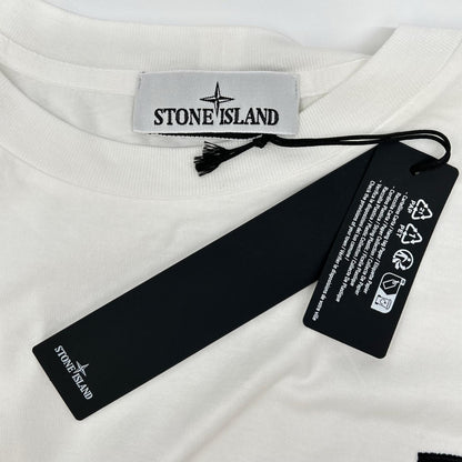 STONE ISLAND ストーンアイランド 791522713 ホワイト カットソー クルーネックTシャツ アイコンロゴパッチ トップス