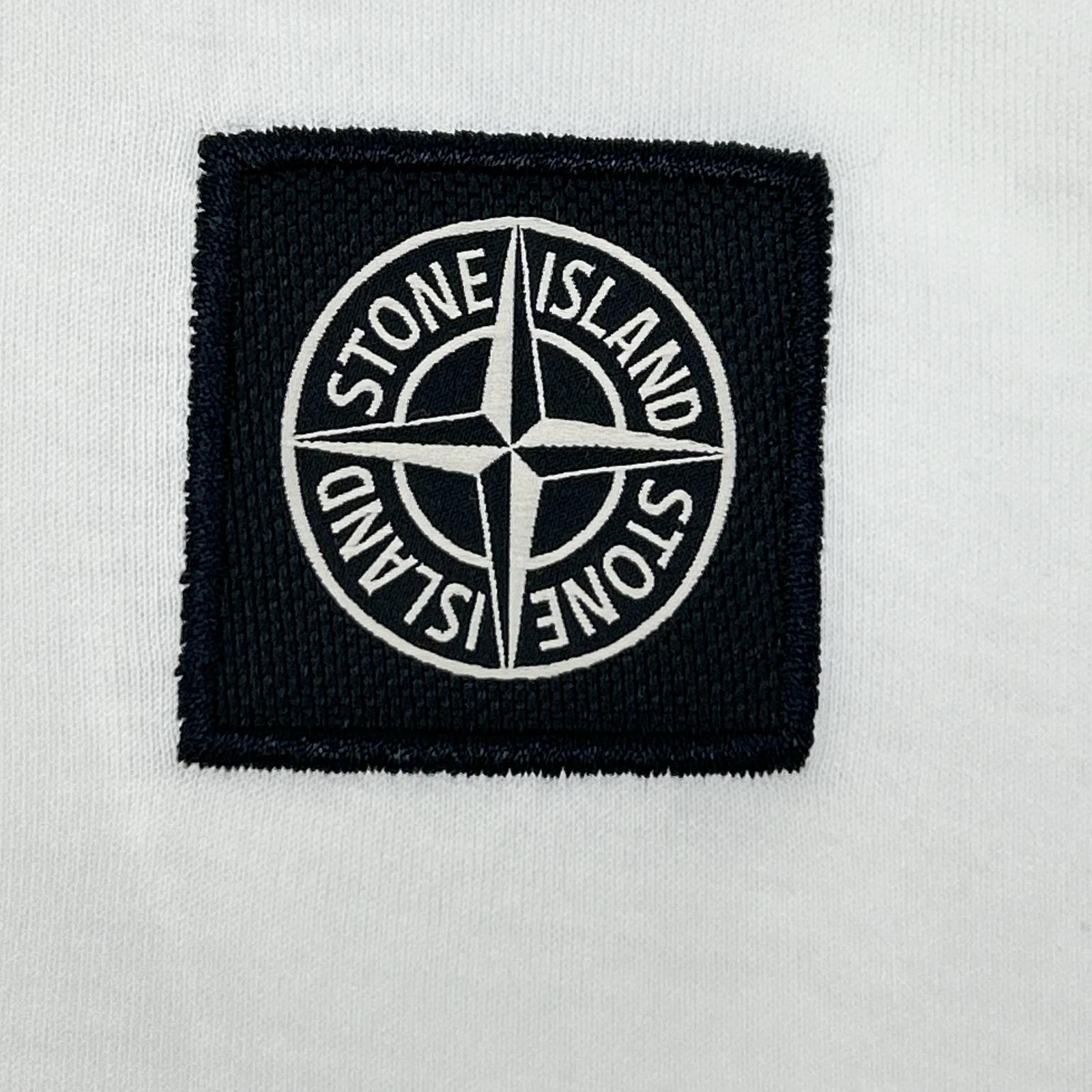 STONE ISLAND ストーンアイランド 791522713 ホワイト カットソー クルーネックTシャツ アイコンロゴパッチ トップス