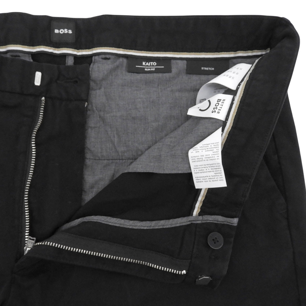 BOSS ボス 美品 Kaito1 ストレッチパンツ ボトムス メンズ ブラック 38L 10248208 ボトムス