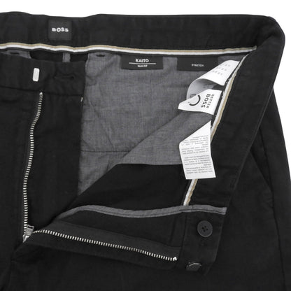 BOSS ボス 美品 Kaito1 ストレッチパンツ ボトムス メンズ ブラック 38L 10248208 ボトムス