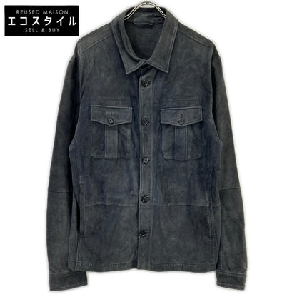 BOSS ボス グレー 羊革 レザーシャツジャケット 10187354 ジャケット