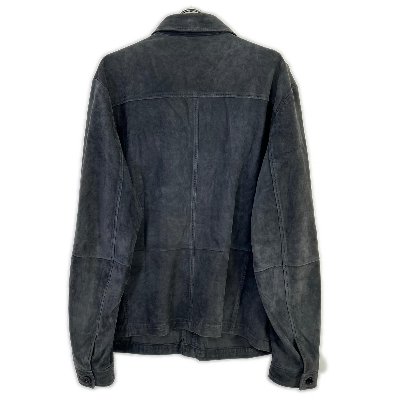 BOSS ボス グレー 羊革 レザーシャツジャケット 10187354 ジャケット
