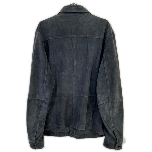 BOSS ボス グレー 羊革 レザーシャツジャケット 10187354 ジャケット
