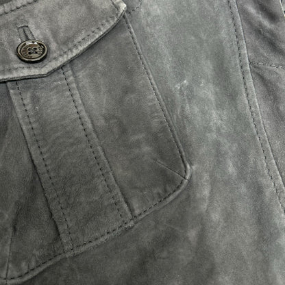 BOSS ボス グレー 羊革 レザーシャツジャケット 10187354 ジャケット