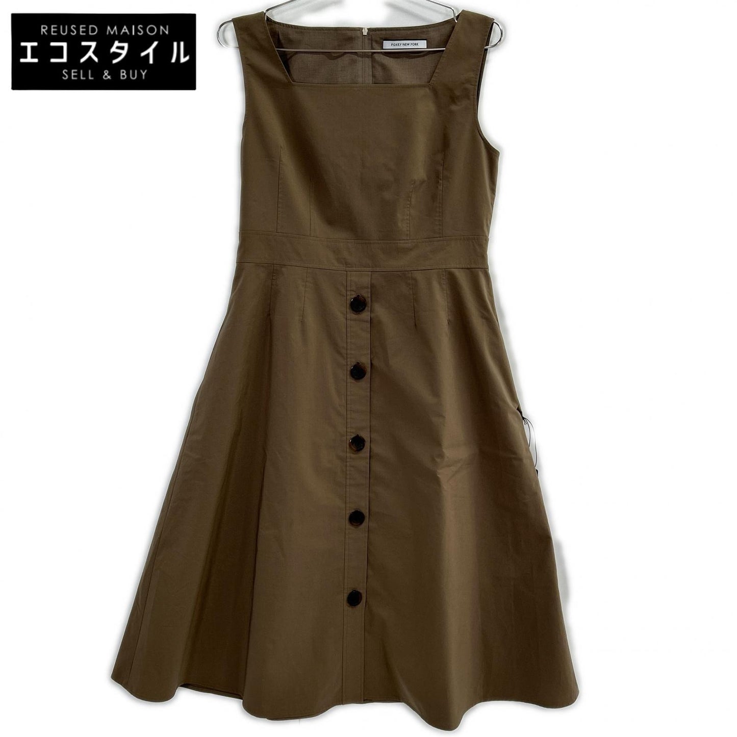 FOXEY NEW YORK フォクシーニューヨーク 23AW 43744 マロンブラウン ノースリーブドレスリリーク ワンピース