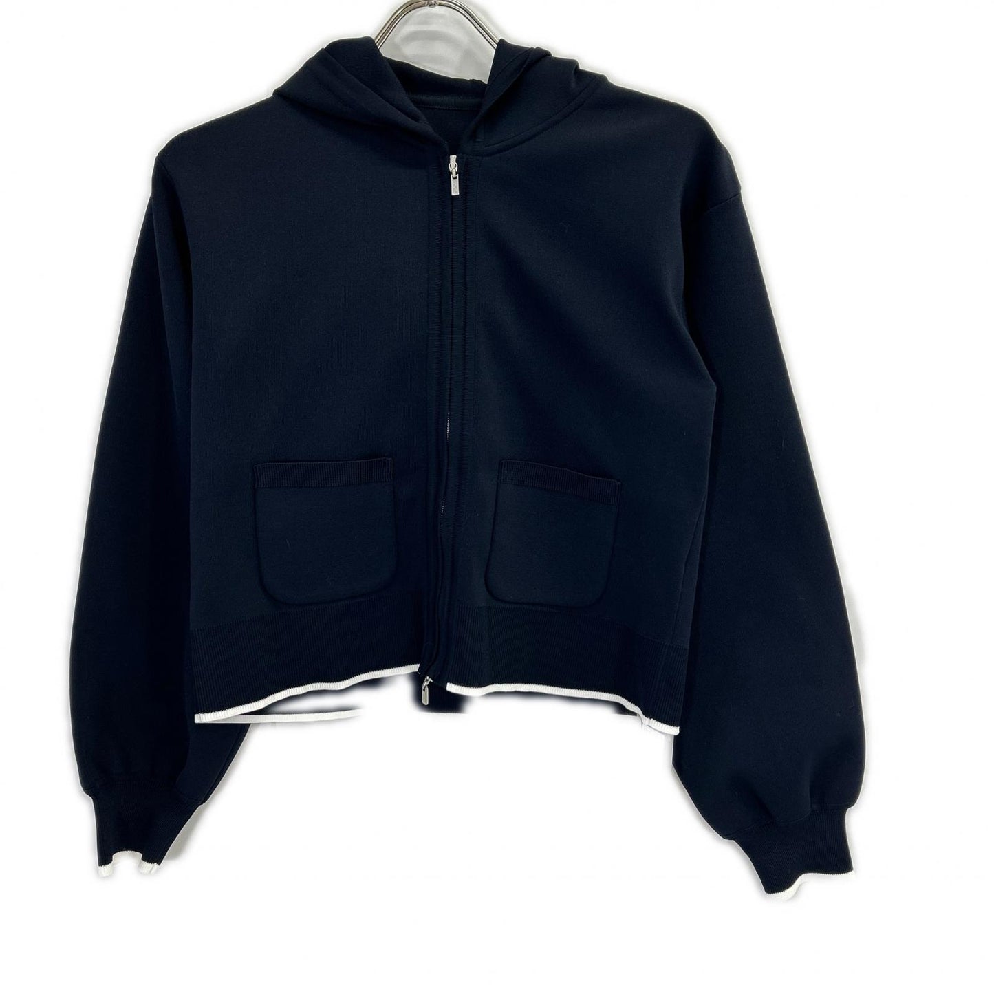 FOXEY NEW YORK フォクシーニューヨーク 24年 44438 ネイビー CARDIGAN ALIGN ジップアップパーカー ジャケット