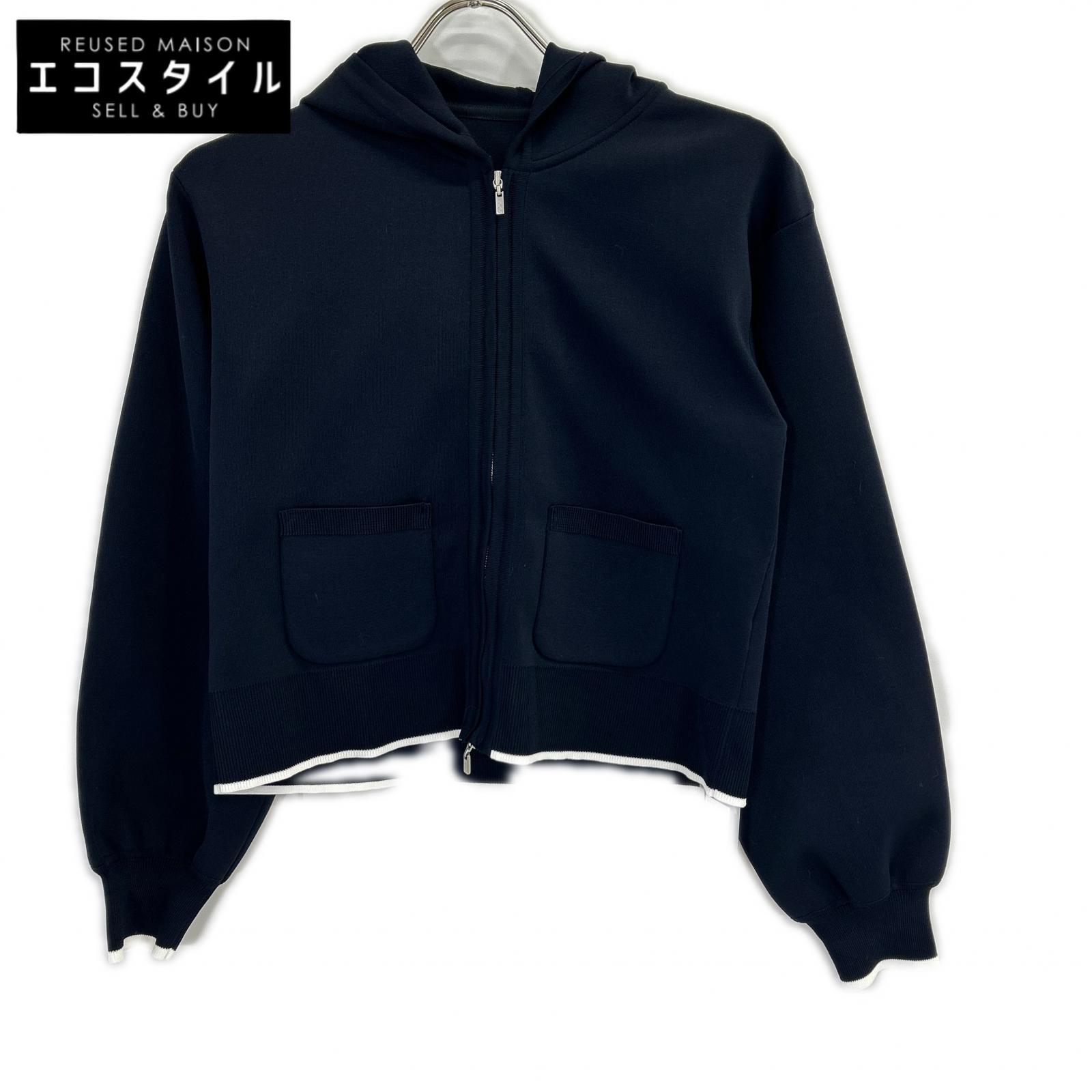 FOXEY NEW YORK フォクシーニューヨーク 24年 44438 ネイビー CARDIGAN ALIGN ジップアップパーカー ジャケット