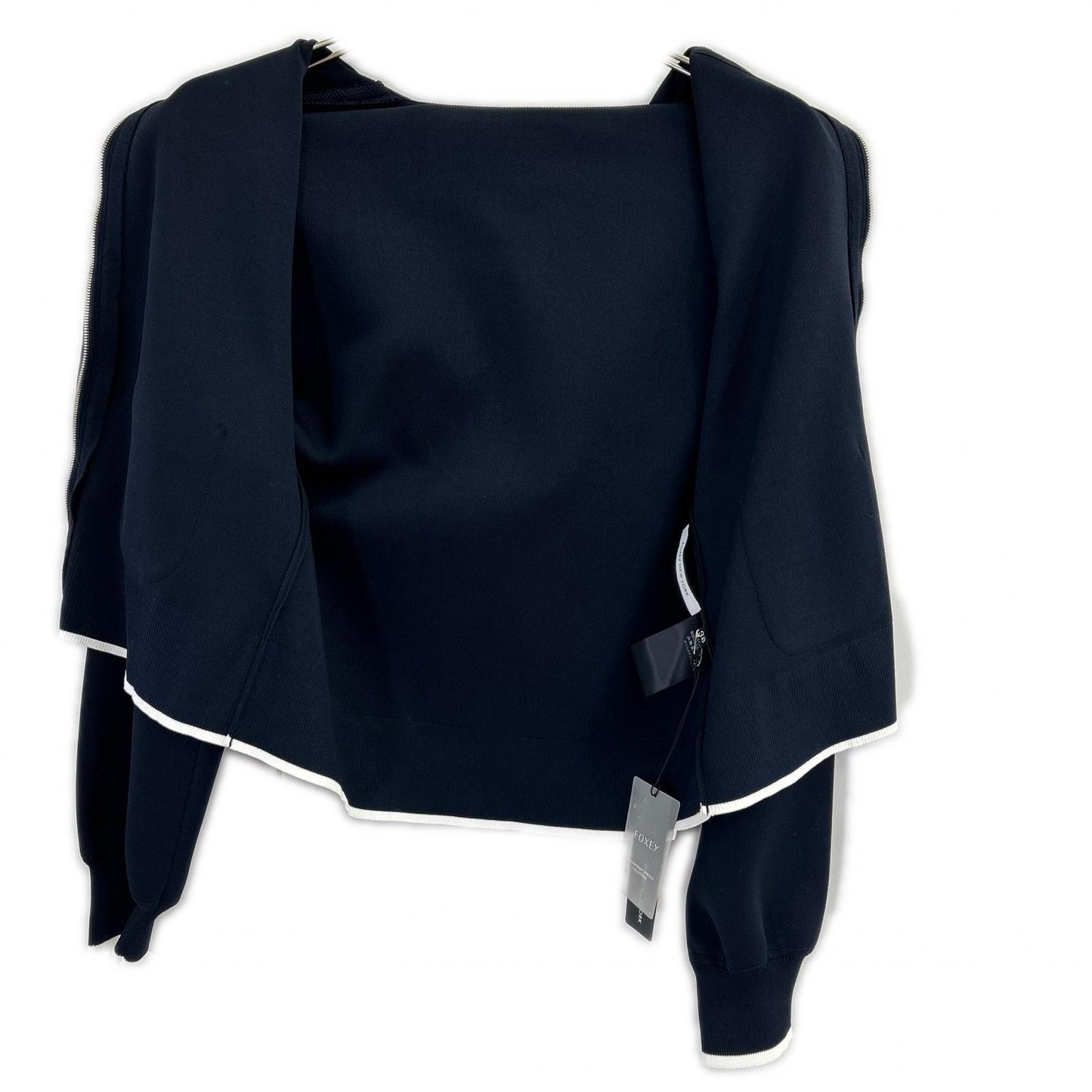 FOXEY NEW YORK フォクシーニューヨーク 24年 44438 ネイビー CARDIGAN ALIGN ジップアップパーカー ジャケット