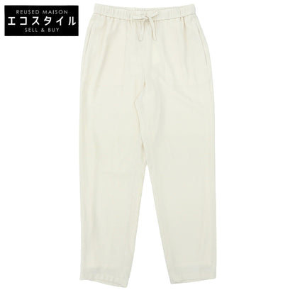 Theory セオリー 新品同様 POWDER CREPE TREECA JOGGE パンツ ボトムス レディース オフホワイト P 24SS ボトムス