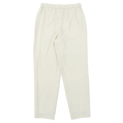 Theory セオリー 新品同様 POWDER CREPE TREECA JOGGE パンツ ボトムス レディース オフホワイト P 24SS ボトムス