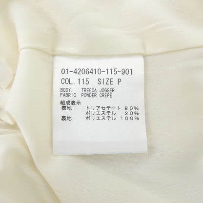 Theory セオリー 新品同様 POWDER CREPE TREECA JOGGE パンツ ボトムス レディース オフホワイト P 24SS ボトムス