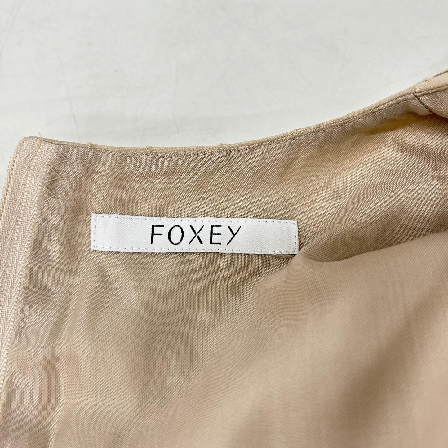 FOXEY フォクシー 25年製 45028 ベージュ ダリア ジャカードドレス ワンピース ワンピース