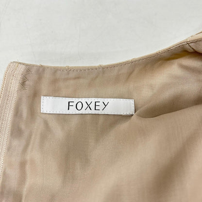 FOXEY フォクシー 25年製 45028 ベージュ ダリア ジャカードドレス ワンピース ワンピース
