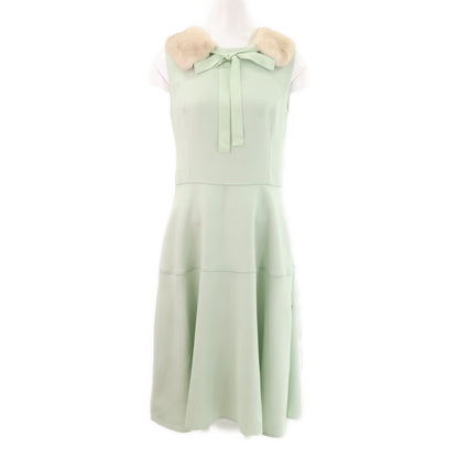 FOXEY フォクシー 【新品】42548 Lily ミンクファー付 ノースリーブ ワンピース