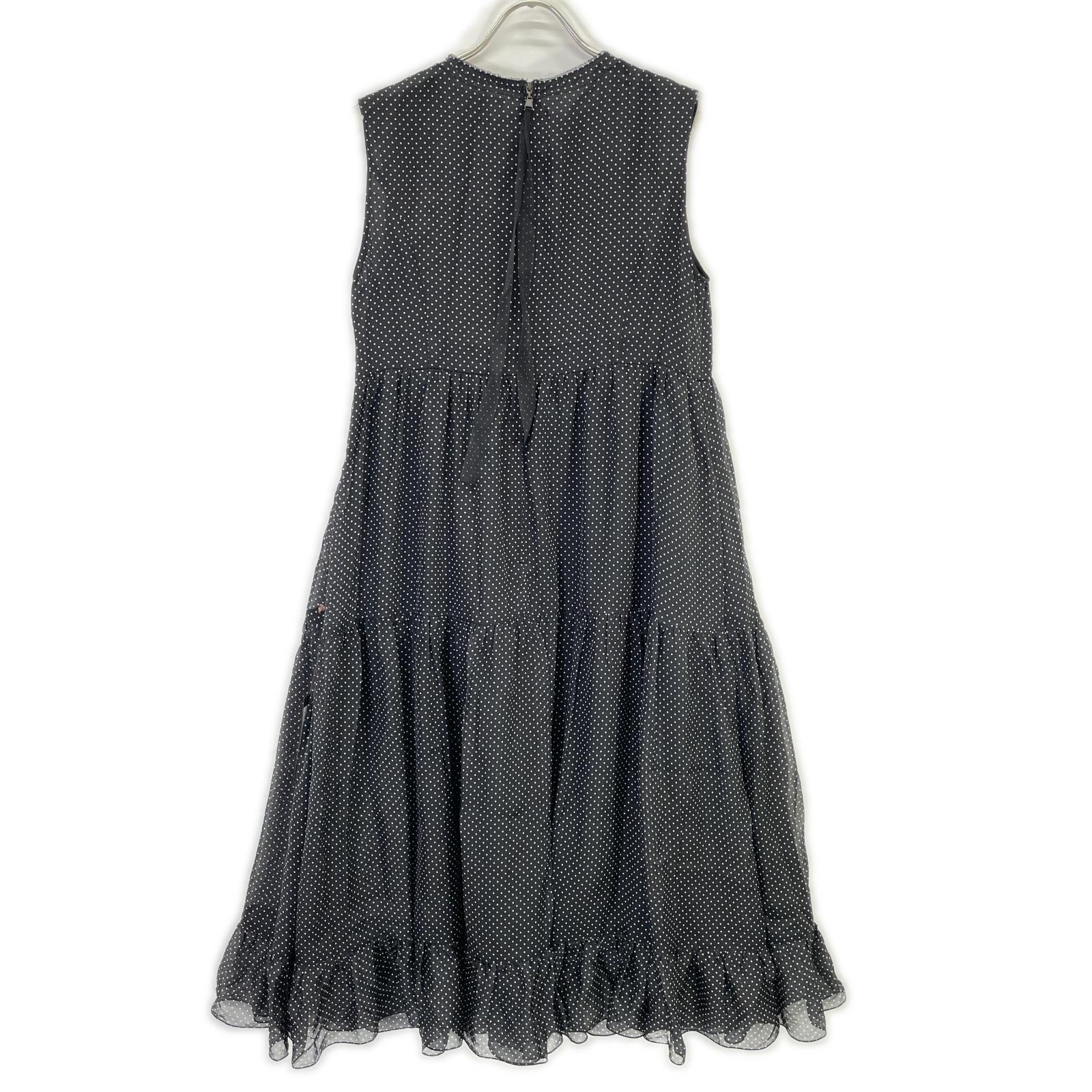 FOXEY フォクシー 25年 45355 LUCIA ブラック ドット ワンピース ワンピース