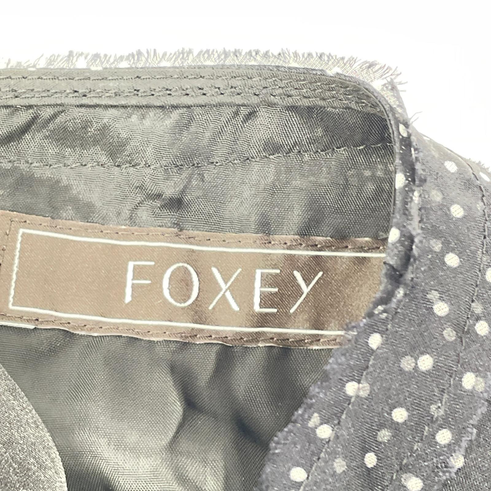 FOXEY フォクシー 25年 45355 LUCIA ブラック ドット ワンピース ワンピース