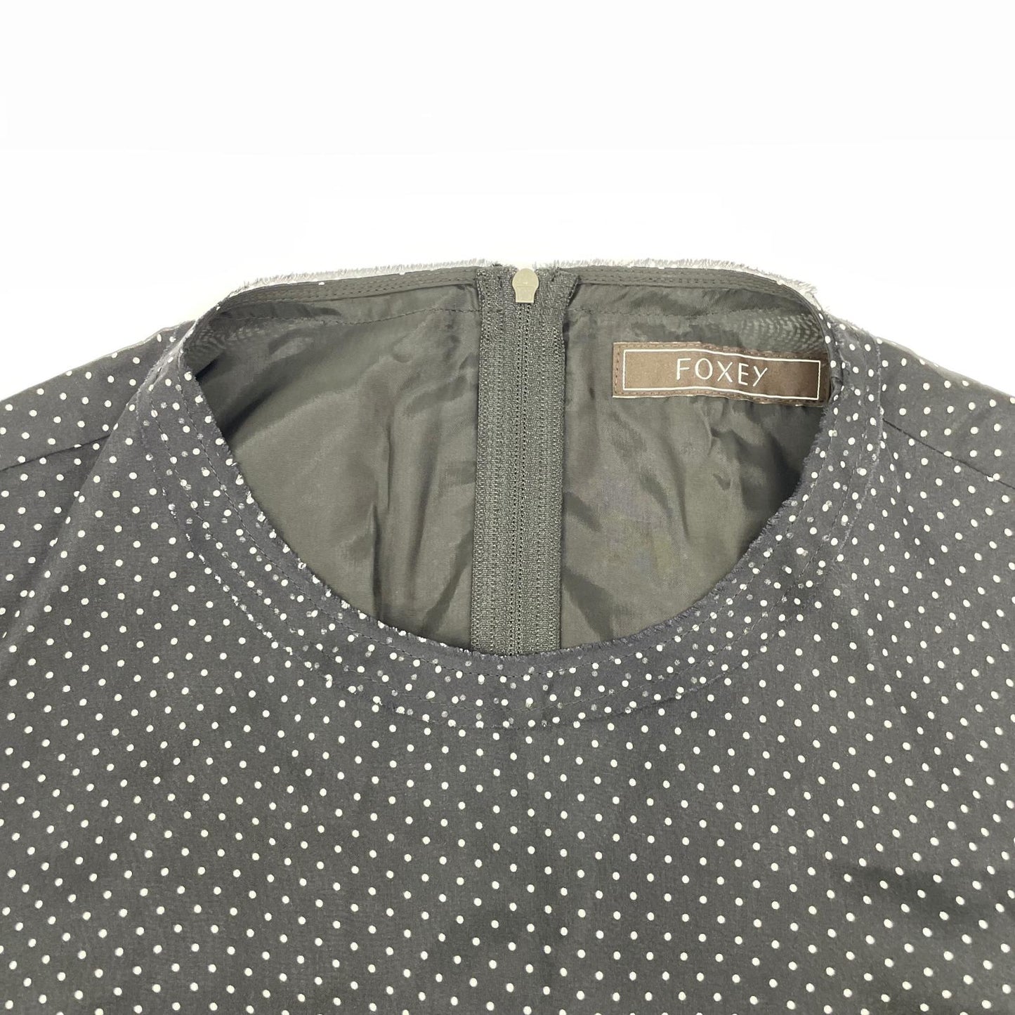 FOXEY フォクシー 25年 45355 LUCIA ブラック ドット ワンピース ワンピース
