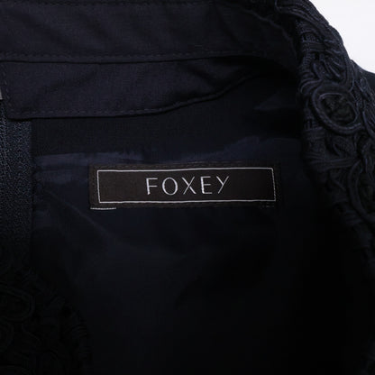 FOXEY フォクシー 【美品/23年製】43188 Amelie レースカラー付 ノースリーブ ドレス ワンピース