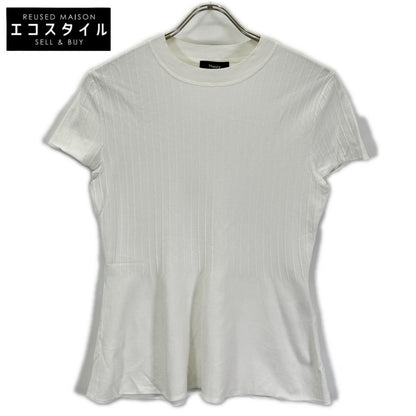 Theory セオリー 【23年製】3101714 Compact Crepe Peplum Top 半袖カットソー トップス