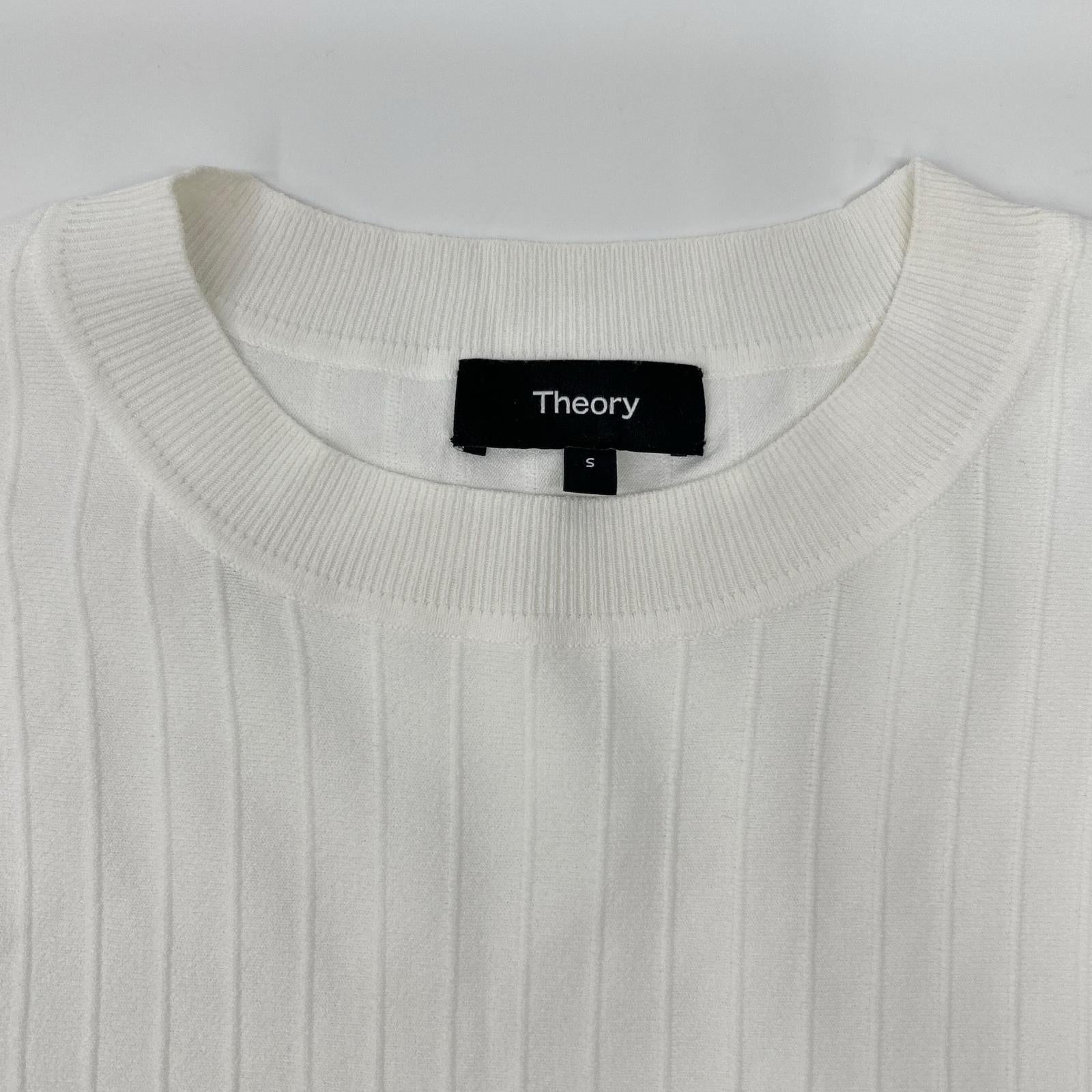 Theory セオリー 【23年製】3101714 Compact Crepe Peplum Top 半袖カットソー トップス