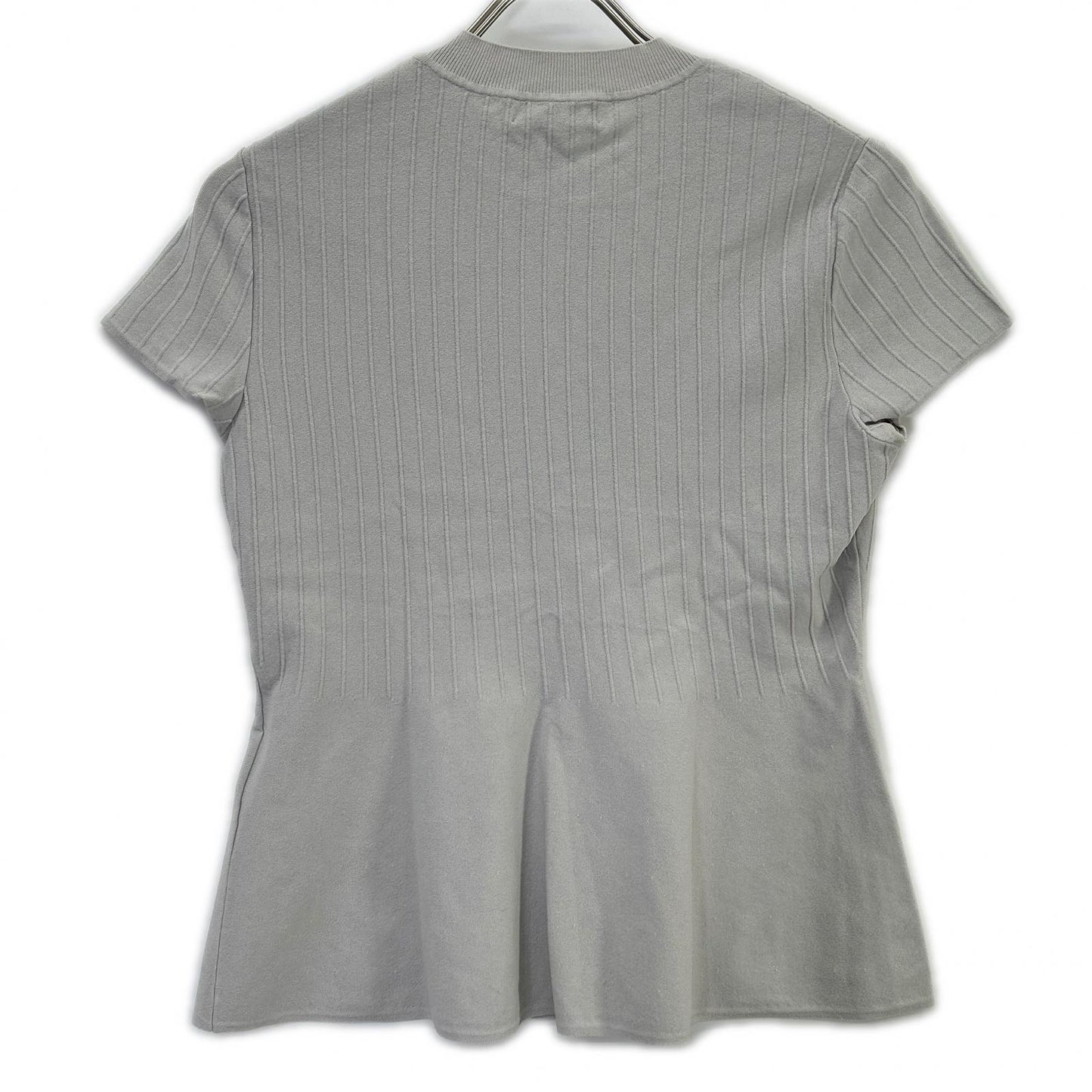 Theory セオリー 23SS 3101714 3101714 グレー×ブラック Compact Crepe Peplum Top ニットシャツ 2点セット トップス