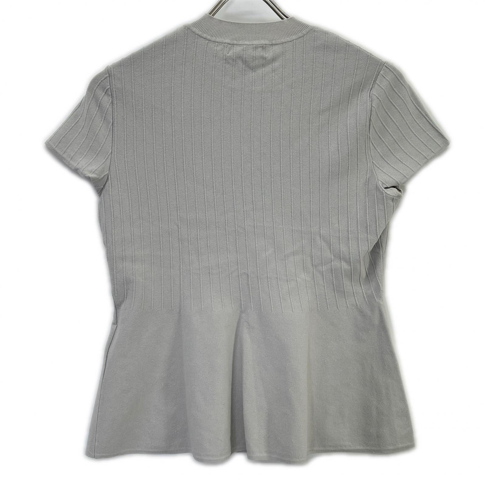 Theory セオリー 23SS 3101714 3101714 グレー×ブラック Compact Crepe Peplum Top ニットシャツ 2点セット トップス