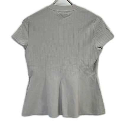 Theory セオリー 23SS 3101714 3101714 グレー×ブラック Compact Crepe Peplum Top ニットシャツ 2点セット トップス