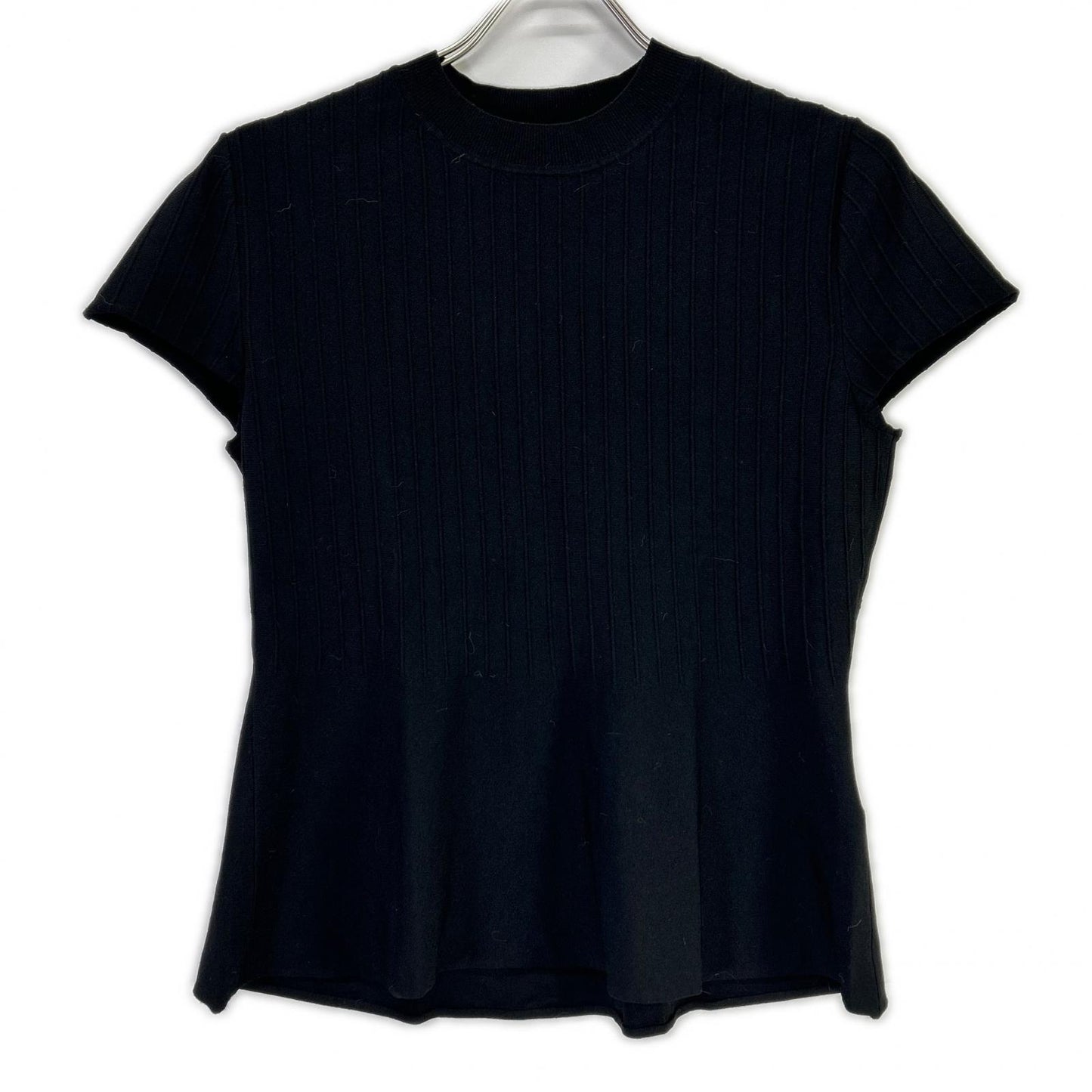 Theory セオリー 23SS 3101714 3101714 グレー×ブラック Compact Crepe Peplum Top ニットシャツ 2点セット トップス