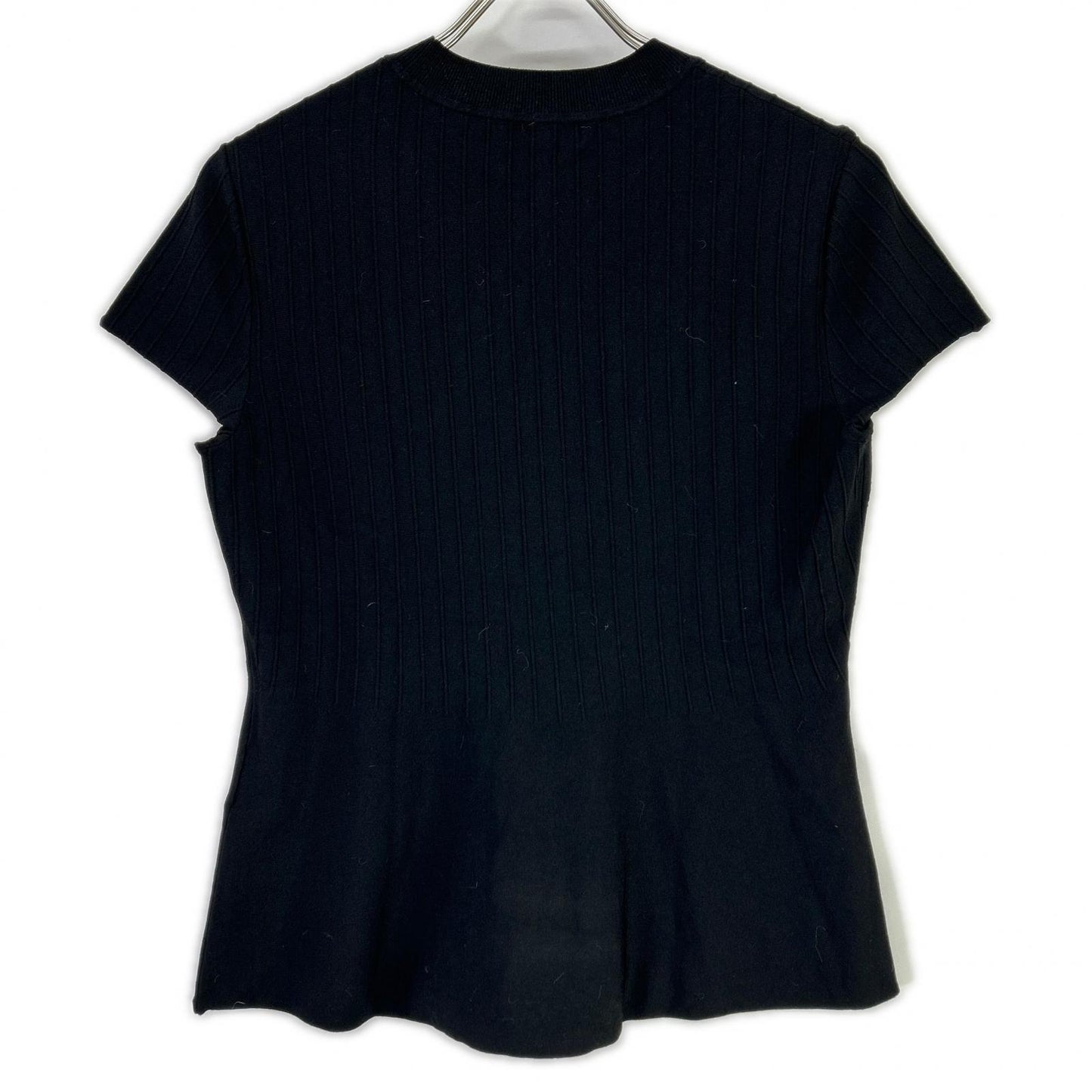 Theory セオリー 23SS 3101714 3101714 グレー×ブラック Compact Crepe Peplum Top ニットシャツ 2点セット トップス