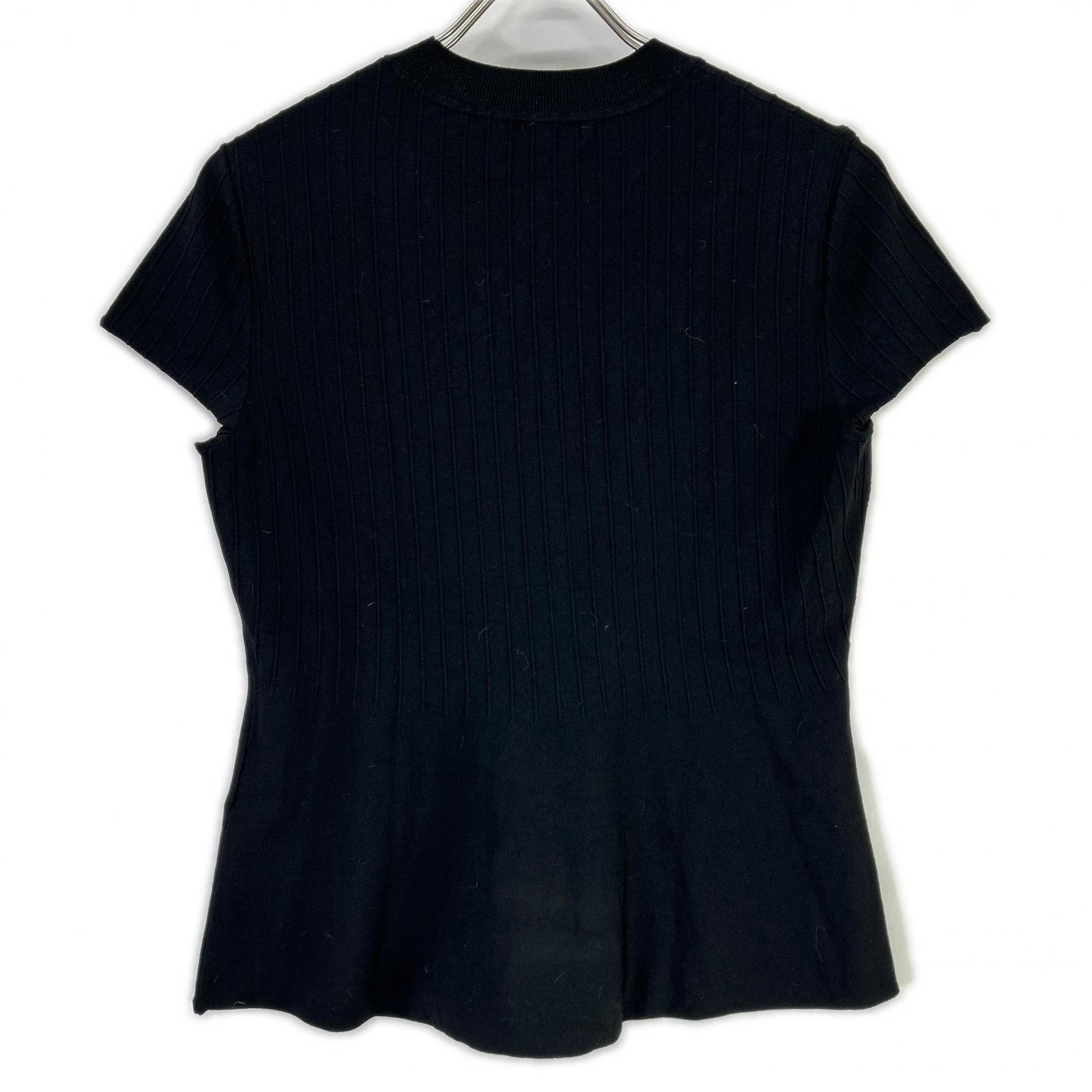 Theory セオリー 23SS 3101714 3101714 グレー×ブラック Compact Crepe Peplum Top ニットシャツ 2点セット トップス
