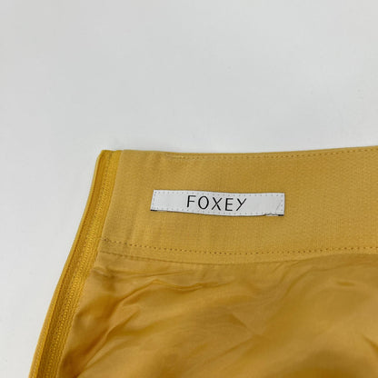 FOXEY フォクシー 42430 イエロー メープルフレア ロゴプレート スカート スカート