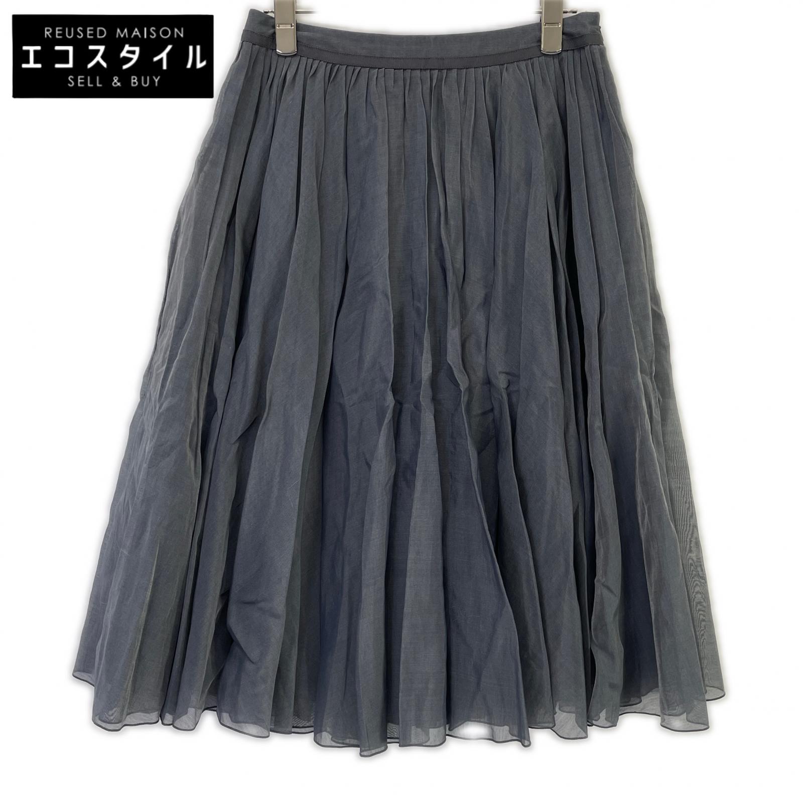 FOXEY BOUTIQUE フォクシーブティック 35968 グレー シアー サーキュラー タックフレア スカート スカート