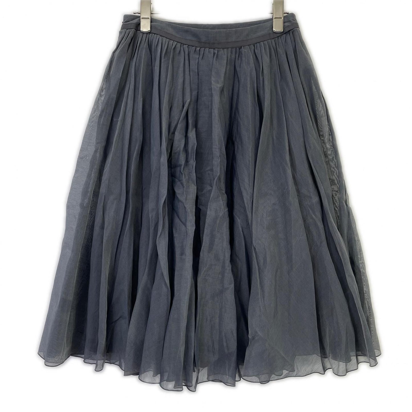 FOXEY BOUTIQUE フォクシーブティック 35968 グレー シアー サーキュラー タックフレア スカート スカート